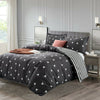 Patterned Duvet Cover + Pillowcase Printed Quilt Bedding Set Single Double King