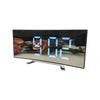 LED Curved Digital Alarm Clock Mirror Clock w/ Temperature Time Display