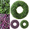 Pure Boxwood Artificial Topiary Hanging Grass Purple/Green Wreath Wedding Decor