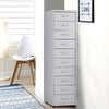 10 Drawer Metal Home Office Filing Cabinet Large File Storage Cupboard w/Castors