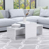Coffee Table Set Chipboard Accent Side End Couch Table High Gloss White