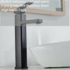 Bathroom High Rise Basin Mixer Tap Tall Chrome Single Lever Modern Faucet UK MU#