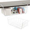 2Pcs Large Under Shelf Storage Basket Rack Kitchen Cupboard Organiser Heavy Duty