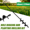 4cm X 22cm Universal Garden Planting Auger Spiral Hole Earth Drill Bit Tool UK