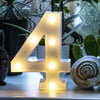 Large LED Light Up Numbers 22cm White 0-9 Wedding Birthday Party Xmas Night Lamp