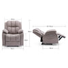 BROOKLINE ELECTRIC FABRIC AUTO RECLINER ARMCHAIR GAMING USB LOUNGE SOFA CHAIR