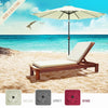 Mondeer 2.7M/3M Garden Parasol Umbrella Round Sun Shade Crank Tilt Red/Beige