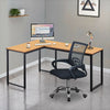 Wood effect L-shaped Computer Desk Corner PC Table Workstation Home Office