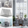 Simple Style Rose Gold Triangle Iron Wire Magazine Rack Black White Bookshelf UK