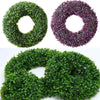 Pure Boxwood Artificial Topiary Hanging Grass Purple/Green Wreath Wedding Decor