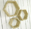 Set Of 3 Handmade Hexagon Shelves Wooden Shelves Made From Sustainable Pine Wood