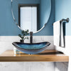 Bathroom Sink Bowl Wash Basin Countertop Cloakroom Tempered Glass Tap&Waste Set