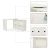 Mondeer White L-shaped Computer Desk Corner PC Table Workstation with 4 Shelves