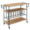 Large 3 Tier Drinks Trolley Home Bar Wine Glass Shelf Storage Rack Serving Cart