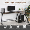 L Shaped Home Office Desk Gaming Workstation with Shelf & CPU Stand