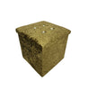 Crushed Velvet Diamante Storage Ottoman Seat Box Pouffee Foot Stool Crush Cubed