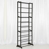 10 Tier Stackable Shoe Rack Storage Rack Black Organiser Shelf Unit Space Saving