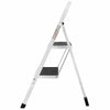 2 Step Ladder With Safety Anti-Slip Rubber Mat Tread Folding Iron Frame DIY