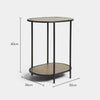 Oval Brass Finish Side Table Living Room Storage Display Furniture