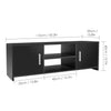 TV Cabinet TV Stand Media Entertainment Unit with 2 Doors 2 Shelves Wooden