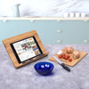 Bamboo Receipe Display Cook Book Stand Foldable Holder for Books, ipads Rest