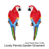 Resin Parrot Bird Statue Outdoor Garden Ornament Decoration Wall Tree Lawn Decor