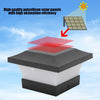 Solar Powered 6 LED Deck Post Light Garden Cap Square Fence Landscape White Lamp