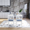 Classic Solid Wooden Grey Dining Table and Chairs Set 4 Seats Kitchen Furniture