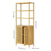 Bathroom Tall Storage Cabinet with 2 Doors Standing Shelf Units Display Rack