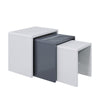 Nest of Tables Set of 3 Nesting Tables High Gloss Coffee Table MDF Wood End Side