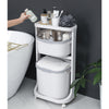 Laundry Basket Washing Clothes Plastic Hamper Bin Trolley Bathroom Storage Unit