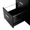 Wood 3 Drawers File Cabinet Mobile Lateral Filing Cabinet Printer Stand Table