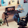 Gaming Desk Gaming Table K-Shaped Computer Desk Gamer Desk with Full Equipment