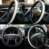 Car Steering Wheel Cover Crystal Sparkled Diamond Cover PU Leather Skidproof UK