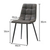 2 Pcs Brown Faux Leather/PU/ Velvet Dining Chairs Lint Chair Padded Dining Room