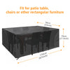 Heavy Duty Garden Patio Furniture Cover Waterproof Rattan Table Cube Outdoor
