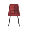 2× Modern Kitchen Dining Chairs Velvet Padded Seat Office Living Room Chair Set