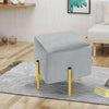 Retro Storage Ottoman Stool Box Upholstered Footstool Velvet Pouffe Padded Chair
