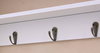 White Floating Wall Shelves Display Storage Shelf Wall Wood Unit Rack With Hooks