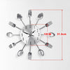 3D Removable Modern Creative Cutlery Kitchen Spoon Fork Wall Clock Home Decor UK