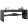 Coffee Table Chipboard Open Storage Shelf Home Side Table High Gloss Grey