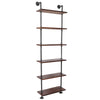 6 Tier Metal Ladder Wall Shelf Home Storage/Display Unit Bookcase Stand Bathroom