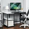 120x60cm Computer Desk with Storage Shelves Home Office Study Writing Work Table