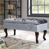 Ottoman Storage Box Trunk Chest Bedding Blanket Large Velvet Bench Pouffe Seat