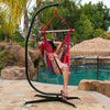 Garden Indoor Hanging Hammock Swing Chair Frame Stand X Base Patio Camping Seat