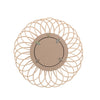 Rose Rattan Wall Mirror Round Flower Hanging Boho Willow Wicker Weave Frame Deco