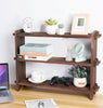 3 Tiers Desktop Storage Display Shelf Table Top Wood Stand Organiser Book Rack