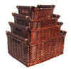 WILLOW WICKER STORAGE BASKET KITCHEN LOG GIFT HAMPER BASKET + HANDLES