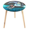 Hidden Depths Mermaid Anne Stokes Glass Table Circle Round Side Lamp Plant Stand