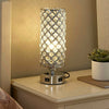 Modern USB Crystal Table Lamp Bedside Light Lighting Home Bedroom Decor (Without bulb)